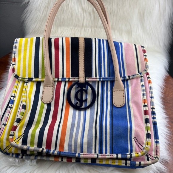 Juicy Couture Maeve crazy for couture messenger Bag with Vibrant Stripes - Picture 9 of 12